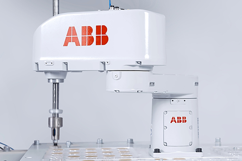 biely scara robot abb